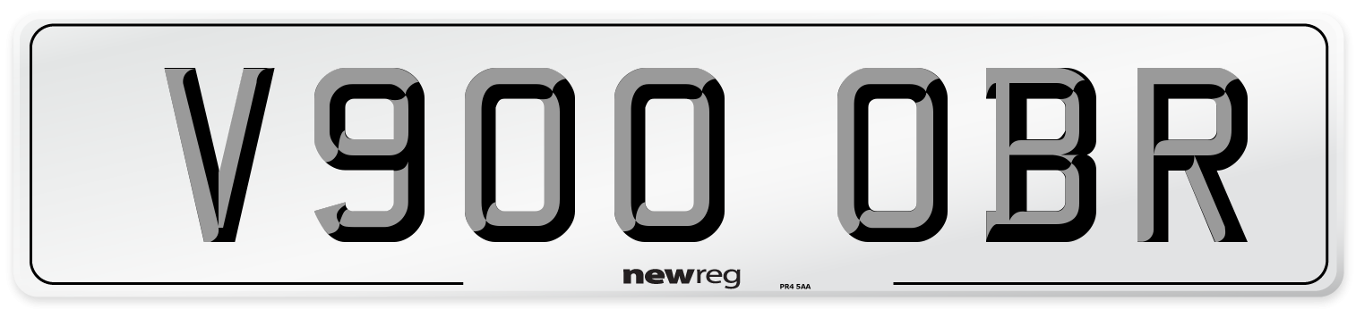 V900 OBR Number Plate from New Reg